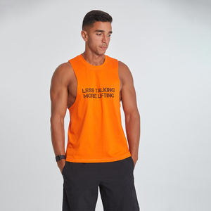 Camisetas sin Mangas Color Naranja para Hombre, Más Vendidas, Tejido de Alta Calidad, 100% Algodón, Secado Rápido, Lavables a Máquina, Transpirables, Colección de Verano - Product Image 4
