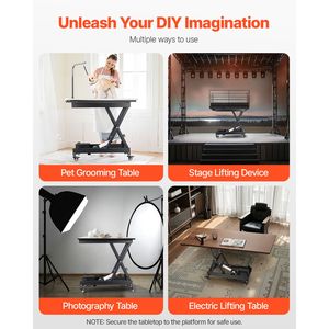 Piattaforma di Sollevamento Elettrica a Forbice Singola Regolabile in Altezza 8-28 Pollici, Capacità 330 Libbre, per Carico Caffè, Rampe, Piatti e Tavole - Product Image 3