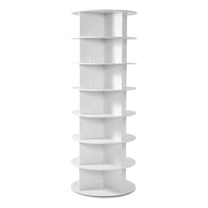Zapatero Giratorio de 7 Niveles, Torre de Almacenamiento de Zapatos con Rotación de 360 Grados, Organizador Giratorio Independiente, Exhibición Blanca para Dormitorio - Product Image 1