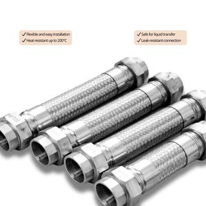 Manguera Metálica Flexible de Alta Calidad SS304 de 1 1/2 Pulgadas (50cm) con Conector de Unión BSPT, Resistente al Calor, para Soldadura Industrial - Product Image 4