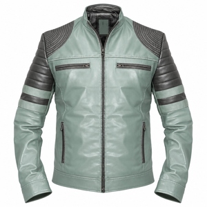 Solid Color Breathable Men Clothing <b>Leather</b> <b>Jacket</b> With Custom Private Label High Quality Casual Winter Style <b>Long</b> Sleeve Design - Product Image 1