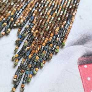 Pendientes de Alta Gama con Cuentas Coloridas, Geométricos, Largos, con Borlas y Cuentas de Semillas, Joyería para Mujer, Suministros para Abalorios - Product Image 4