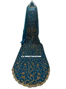 Ensemble de mariée somalien de luxe Dirac - Élégant en mousseline brodée florale, léger, écologique, manches longues, été, automne, hiver - Product Image 2