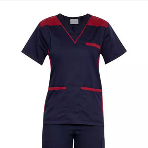 Conjunto de Uniformes Médicos para Mujer al por Mayor, Uniforme de Enfermera con Cuello en V, Ropa de Trabajo para Doctoras de Hospital, Traje Quirúrgico Transpirable y Elástico para Clínica Dental - Product Image 3