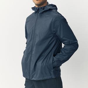 Veste coupe-vent élégante, design personnalisé, impression par transfert thermique, vêtements de randonnée, veste légère et tendance pour l'extérieur, fermeture éclair. - Product Image 1