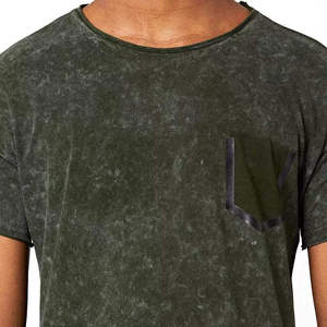 Camiseta de Manga Corta para Hombre, Color Verde Oliva, Estilo Tie-Dye, Corte Regular, Algodón Jersey, Cuello Redondo, Informal - Product Image 6