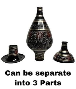 Jarrón de Flores de Latón Hecho a Mano con Trabajo Meenakari, Jarrón Decorativo Tradicional para Sala de Estar, Dormitorio y Hogar - Product Image 3