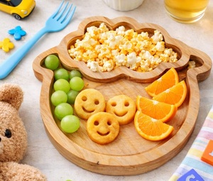 Bandeja de servir de madera de primera calidad con diseño de sonrisa, plato para desayuno para niños, restaurante, catering, hotel, servicio de mesas - Product Image 1