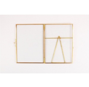 Top Selling Brass Rectangular Hanging Photo <b>Frame</b> Tabletop Adjustable Horizontal Metal Photo <b>Frame</b> Home Decorative Eco-Friendly - Product Image 1