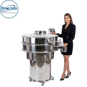 Machine de tamisage vibratoire numérique automatique industrielle en acier inoxydable Micron India avec PLC pour le criblage, la filtration et le classement des poudres et du papier - Product Image 1