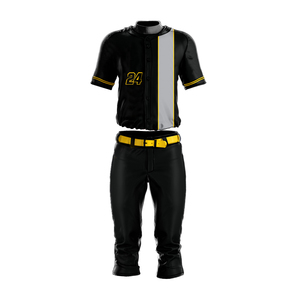 Uniforme de Béisbol Personalizado de Alta Calidad 100% Poliéster para Hombre en Venta, Nuevo Diseño de Uniforme de Béisbol para Hombre en Color Sólido - Product Image 1