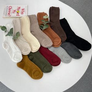 Chaussettes en coton peigné de qualité supérieure pour femmes, chaussettes épaisses à haute élasticité, classiques, chaudes pour l'hiver, chaussettes thermiques - Product Image 1