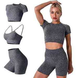 Traje de Yoga de Alta Calidad, Nuevo, para Gimnasio, Correr, Talla Adulto, Ropa Deportiva, Traje de Yoga para Mujer, Pantalones Cortos de Yoga - Product Image 5