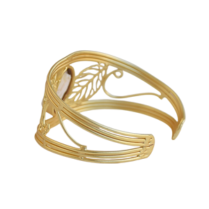 ต่างหูมุกบาร็อค มุกน้ำจืด ทำมือ ชุบทอง 18K ลายกลุ่มดาว ดีไซน์ทันสมัย ประดับขอบทอง สำหรับวันครบรอบ - Product Image 6