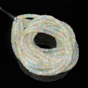 Cuentas facetadas de ópalo etíope de 3-5 mm, cuentas de ópalo de fuego, hilo de 16 pulgadas, cuentas al por mayor para la fabricación de joyería. - Product Image 3