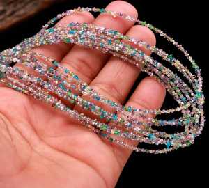 Multi <b>Color</b> Herkimer Diamond <b>Beads</b> Natural Uncut Raw 2-3MM Tiny Rough Gemstone <b>Beads</b> For Jewelry Making Herkimer Diamond Bulk - Product Image 1