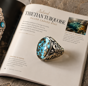 Natural Turquoise <b>925</b> <b>Silver</b> <b>Ring</b> for Men, Handmade Ottoman Turkish <b>Ring</b>, Vintage Turquoise Statement Jewelry - Product Image 1