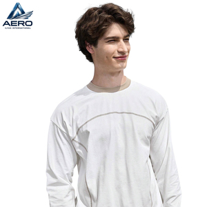 Chemises à manches longues pour hommes très demandées, chemises élégantes à coupe ajustée en blanc, vêtements décontractés pour l'extérieur, t-shirts pour hommes - Product Image 3