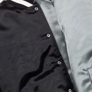 Trendy Men's <b>Canvas</b> Bomber <b>Jacket</b> OEM Wholesale Personalized Street Wear Silky Design Your Own Logo Winter Men's Bomber <b>Jacket</b> - Product Image 4