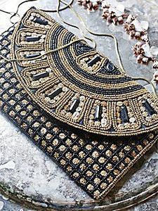 Bolso de Mano Tipo Sobre con Cuentas Bordadas de Lujo para Bodas, Fiestas, Bolso de Hombro Elegante, Vintage, Moderno, para Mujer - Product Image 2