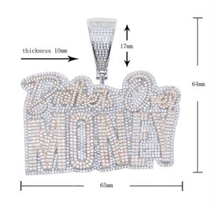 14k Gold Plated Silver Custom Heavy Miami Cuban Link <b>Chain</b> <b>Iced</b> <b>Out</b> Moissanite Diamond Round Brilliant VS1 Hip Hop - Product Image 6