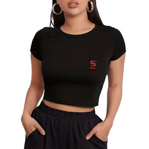 Crop top femme tendance, esthétique chic moderne, matière respirante et flexible, sans odeur, confortable à porter toute la journée. - Product Image 1