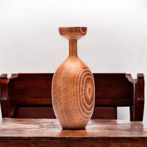 Jarrón de Madera Ligero Hecho a Mano - Diseño Personalizable, Material 100% Natural para Decoración del Hogar o Bar, Regalo para el Día de la Madre - Product Image 3