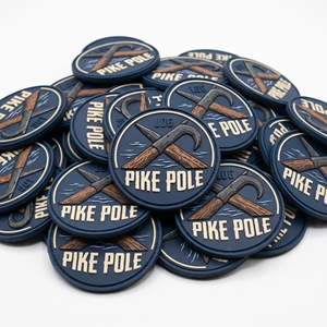 Badge rond en PVC souple 3D en caoutchouc, motif Station de pompage d'eau, pour sac à dos, veste, casquette, uniforme, directement du fabricant - Product Image 4