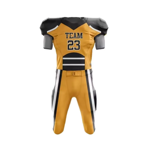 Ensemble d'uniformes de football américain en maille respirante grande taille à manches courtes 100 % polyester pour le sport - Product Image 6