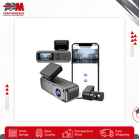 Promo Panas Grade Top 180 Dual Lens Waterproof Touch Screen 3.2" 16GB Car Dashcam GPS WiFi Rekam Looping Night Vision G-sensor LED