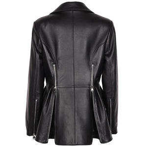 <b>Women's</b> Faux Leather Motorcycle <b>Jacket</b> New Fashion Breathable Windproof Waterproof Custom Made Moto Biker Style Faux Fur Lining - Product Image 4