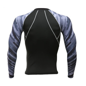 Men's BJJ Rash Guard Set Long Sleeve <b>Compression</b> Sportswear Breathable Spandex Polyester MMA Training Apparel Custom Logo UPF50 - Product Image 6