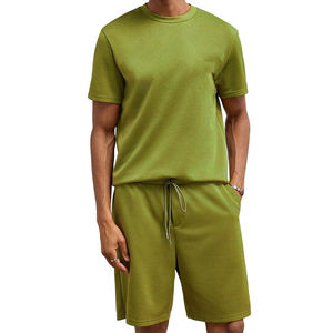 Ensemble court moderne pour hommes, t-shirt et short, vêtements de sport décontractés, deux pièces, vêtements de sport pour la salle de sport et l'entraînement - Product Image 1