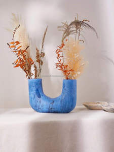 Vase à fleurs <span class=keywords><strong>en</strong></span> résine couleur <span class=keywords><strong>vanille</strong></span> de qualité supérieure, décorations de jardin et d'intérieur, <span class=keywords><strong>pot</strong></span> de fleurs moderne pour plantes naturelles à prix abordable - Product Image 3