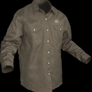 Chemise de travail à manches longues pour homme, coupe régulière, antistatique, vêtements de sécurité pour atelier, gris, ignifuge, résistant aux flammes - Product Image 2