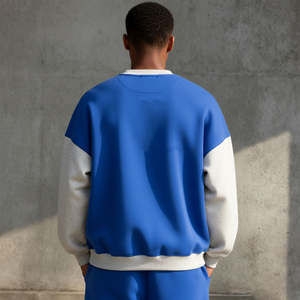 Sweat-shirt Hip Hop en molleton de coton épais 420g pour homme, col rond, logo imprimé en relief personnalisé, OEM/ODM, 100% coton, hiver - Product Image 4