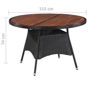 Set da Pranzo Marrone e Nero per Giardino per Intrattenimento all'Aperto - Product Image 6