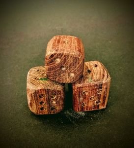 Juego de Dados de Madera Personalizado, Cubos de Puntos Digitales Gigantes, Dados de Madera para Jardín con Bolsa de Lona para Transportar - Product Image 1