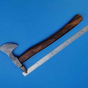 Industrial Carbon Steel Hand Hatchet Natural Wood Handle Portable Camping <b>Tool</b> Outdoor Wood Cutting Hiking Bushcraft Garden - Product Image 2