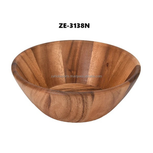 Bol de présentation en bois martelé fait main, écologique, design moderne, centre de table de mariage, fabrication sûre, Zahid Exports India - Product Image 4