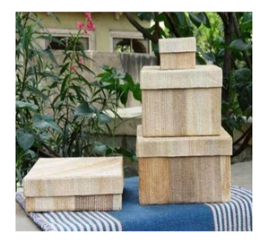 ชุดของขวัญงานแต่งงานทำมือจากเปลือกกล้วย กล่องเก็บของจากเส้นใยธรรมชาติ ชุดกล่องของขวัญตกแต่ง ของชำร่วยเป็นของที่ระลึก กล่องของขวัญรักษ์โลก - Product Image 2