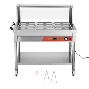 Scaldavivande Elettrico Professionale a 9 Vasche da 1500W per Buffet e Catering con Protezione - Product Image 1