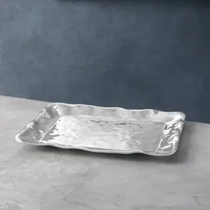 Rose Gold Handmade Metal Vanity Organizer <b>Tray</b> for Premium Bathroom Bedroom <b>Dressing</b> <b>Table</b> and Cosmetic StorageHandmade Metal - Product Image 1