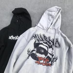 เสื้อฮู้ดดี้ผู้ชายทรงโอเวอร์ไซส์ สไตล์ฮิปฮอป ผ้าฝ้ายเฟรนช์เทอร์รี่ พิมพ์ลาย มีกระเป๋าหน้า แขนยาว ทรงปกติ สไตล์ฤดูใบไม้ร่วง - Product Image 4