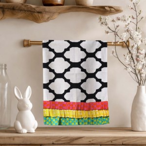 Serviettes de cuisine imprimées de fleurs en provenance d'Inde, design moderne imprimé, serviettes de cuisine en gros - Product Image 5