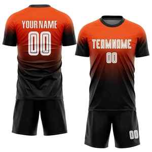 Diseño de Uniforme de Fútbol en Negro y Azul, Personalizado, Impreso, Camiseta de Fútbol de Manga Corta, Pantalones Cortos, Conjuntos de Fútbol de Secado Rápido, Diseño Único - Product Image 2