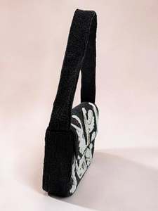 Sac à bandoulière de luxe en forme de cygne géométrique, style bohème, avec perles et broderies multicolores, pochette de soirée, sac à main bandoulière pour fêtes et mariages - Product Image 4