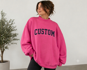 Sudadera Oversize de Algodón Premium para Mujer con Cuello Mockneck, Hombros Caídos, Ajuste Relajado, Manga Larga, Estilo Casual Urbano - Product Image 1