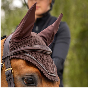 Cache-oreilles pour cheval personnalisé, voile anti-mouches équestre, protection des oreilles en maille et laine pour l'équitation, l'entraînement et la compétition, outils équestres - Product Image 3