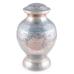 Negro y oro diseño de la flor de la cremación niño urna para cenizas humanas mejor conmemora su amado - Product Image 6